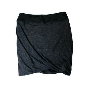 Athleta Twist It Skirt  Pull On Mini Skirt Black Women's Size Small